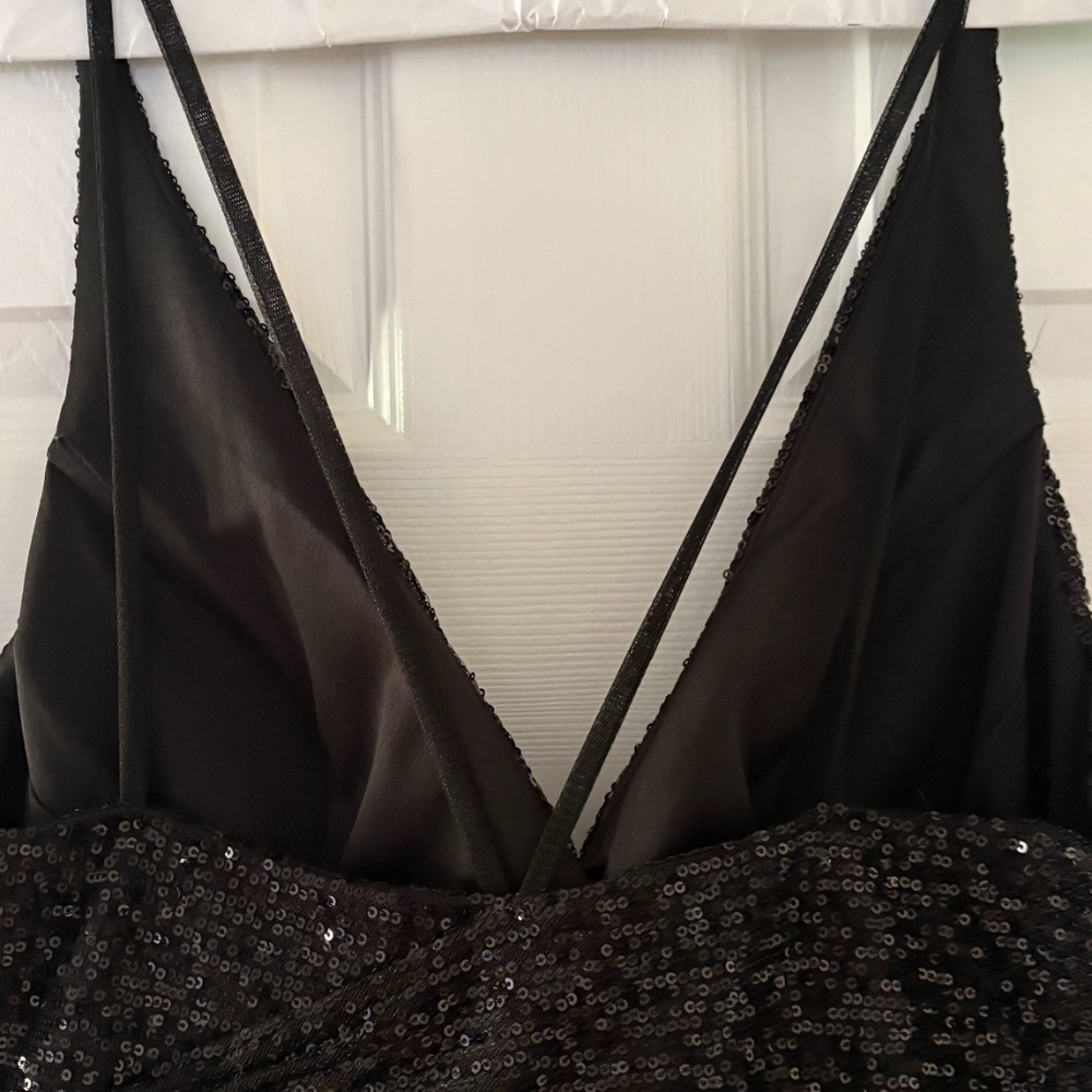 Black Sequin Cocktail Dress